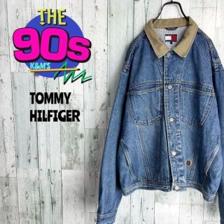 トミーヒルフィガー(TOMMY HILFIGER)の90's トミーヒルフィガー  ロゴ刺繍　Gジャン　デニムジャケット(Gジャン/デニムジャケット)