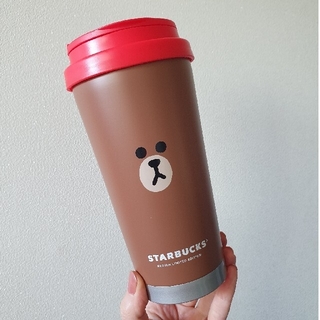 スターバックスコーヒー(Starbucks Coffee)の韓国スタバ★ LINE FRIENDS ブラウンタンブラー 473ml(タンブラー)