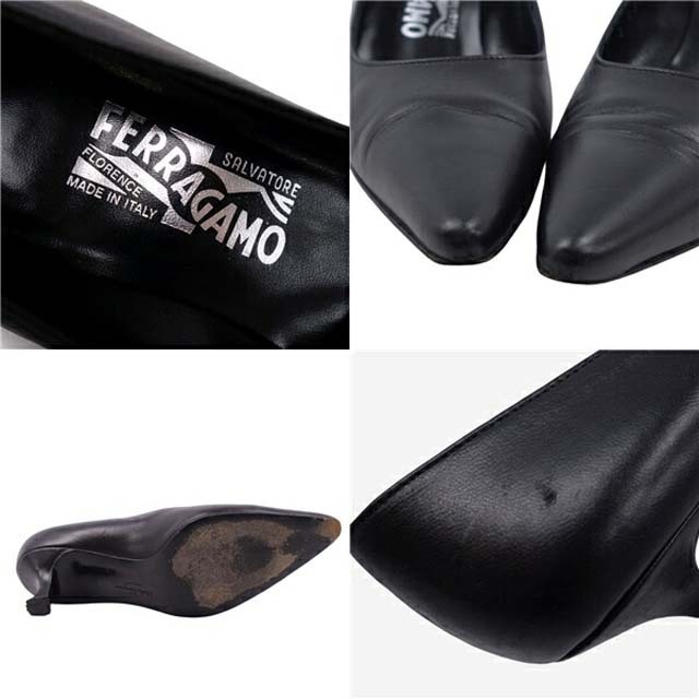 Salvatore Ferragamo(サルヴァトーレフェラガモ)のサルヴァトーレ フェラガモ パンプス カーフレザー ヒール シューズ レディース レディースの靴/シューズ(ハイヒール/パンプス)の商品写真