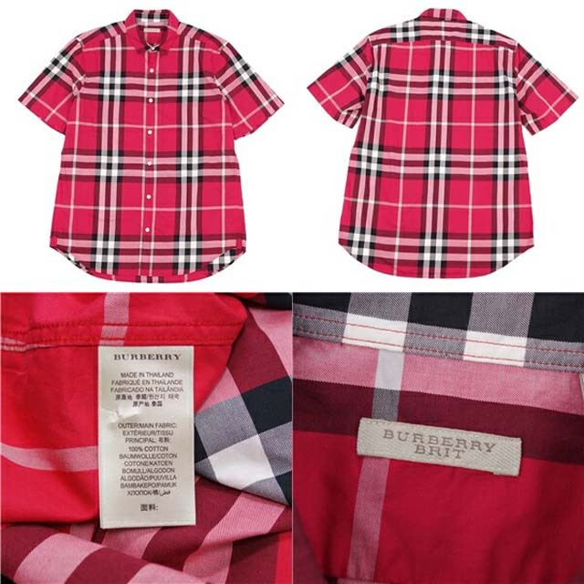 BURBERRY - バーバリー ブリット シャツ コットン 半袖 ショート