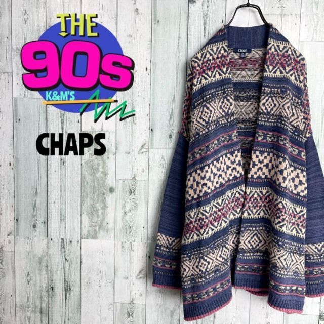 CHAPS - 90's CHAPS チャップス ラルフローレン ネイティブ総柄 ニットガウンの通販 by 90s古着 K&M フォロー割引き