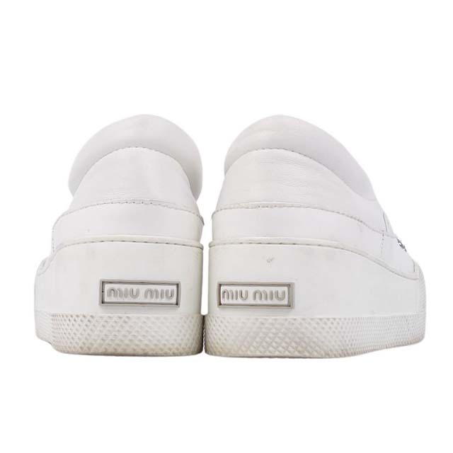 miumiu(ミュウミュウ)のミュウミュウ スニーカー スリッポン 厚底 ビジュー装飾 シューズ 靴 レディースの靴/シューズ(スニーカー)の商品写真
