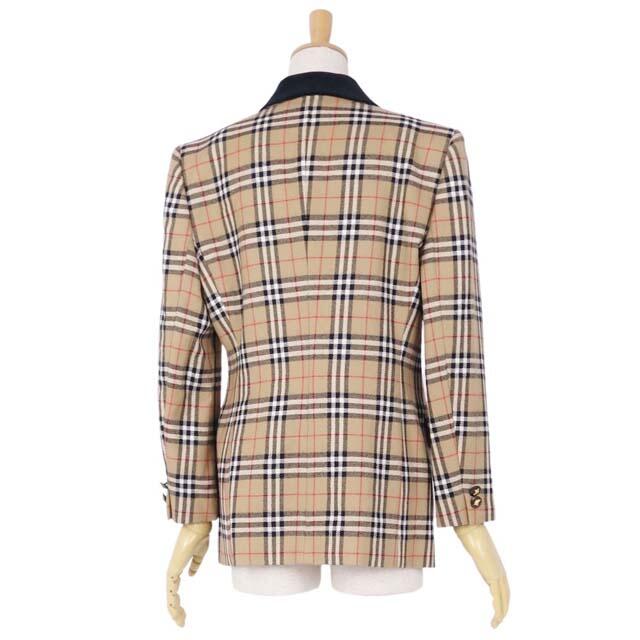 BURBERRY - バーバリー ジャケット ブレザー 襟ベロア チェック ウール