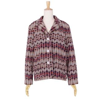 ミッソーニ(MISSONI)のミッソーニ ジャケット コットン ニット 総柄 レディース アウター(ブルゾン)