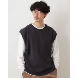 グローバルワーク(GLOBAL WORK)のグローバルワーク　ベスト&Tシャツセット　ネイビーS(ベスト)