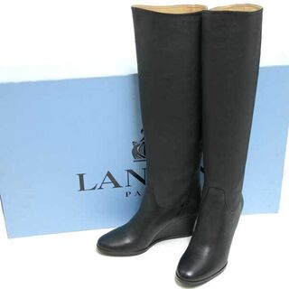 ランバン(LANVIN)の新品 LANVIN ウエッジソール シープレザー ロング ブーツ size36(ブーツ)