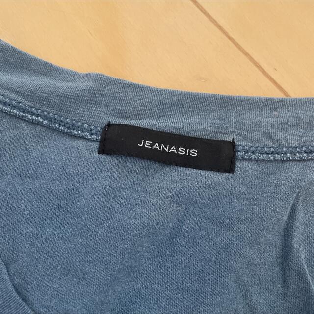 JEANASIS(ジーナシス)のTシャツ　フリル　切りっぱなし　vネック レディースのトップス(Tシャツ(半袖/袖なし))の商品写真