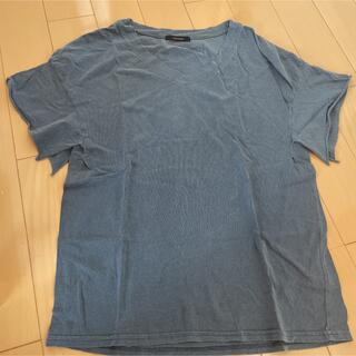 ジーナシス(JEANASIS)のTシャツ　フリル　切りっぱなし　vネック(Tシャツ(半袖/袖なし))