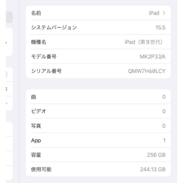 iPad 第9世代 256GB