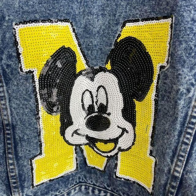 Disney(ディズニー)の90's 一点物　Disney ミッキー リメイク　ケミカルウォッシュ　Gジャン メンズのジャケット/アウター(Gジャン/デニムジャケット)の商品写真