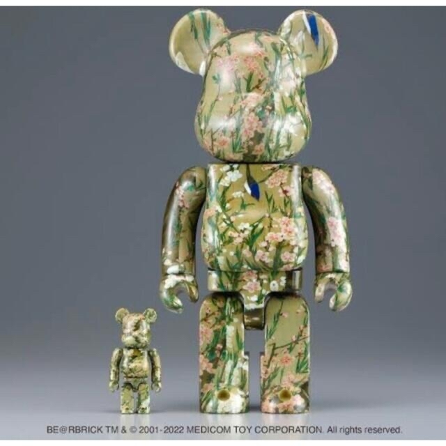 BE@RBRICK 伊藤若冲「桃花小禽図」 100% ＆ 400%フィギュア