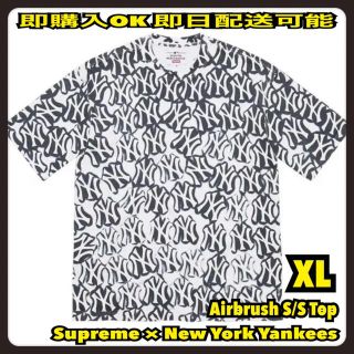 シュプリーム(Supreme)の白 XL シュプリーム ニューヨークヤンキース エアブラシ Tシャツ(Tシャツ/カットソー(半袖/袖なし))