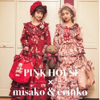 ピンクハウス(PINK HOUSE)の新品即完misako erinko LoveRibbonBearくまトートバッグ(トートバッグ)