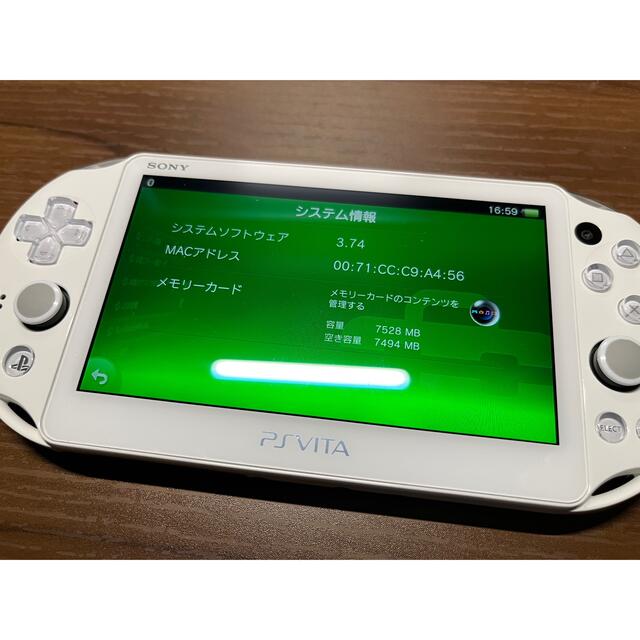 PlayStation Vita(プレイステーションヴィータ)のSONY PlayStationVITA 本体  PCH-2000 ZA12 エンタメ/ホビーのゲームソフト/ゲーム機本体(携帯用ゲーム機本体)の商品写真