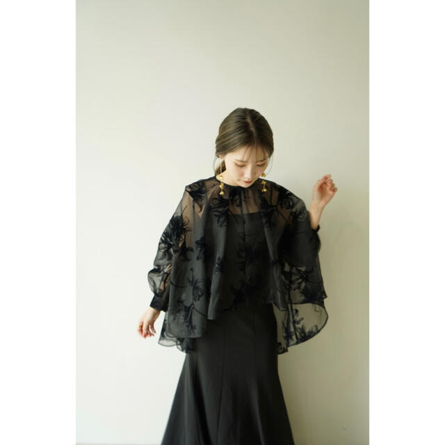 ACKA  sheer over flare blouse