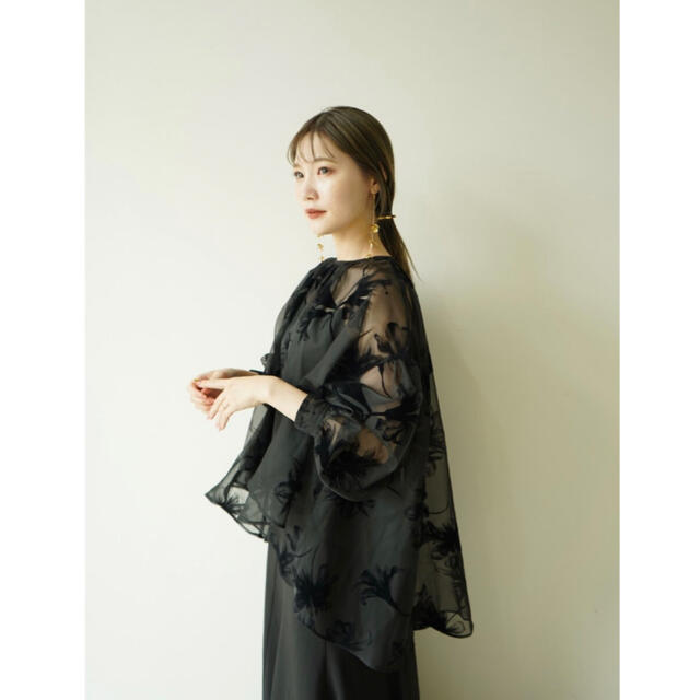 ACKA  sheer over flare blouse