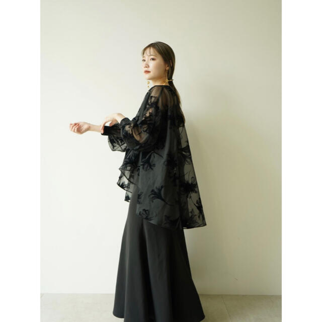ACKA sheer over flare blouse 新入荷 semivoire.com