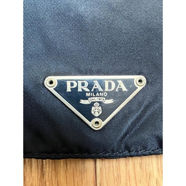 PRADA(プラダ)のPRADA ナイロントート 肩掛け ショルダーバッグ 三角プレート ネイビー レディースのバッグ(ショルダーバッグ)の商品写真