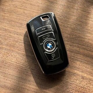 ビーエムダブリュー(BMW)のBMW キーケース TPU ブラック 黒 銀 キー カバー  鍵 f30 f10(車内アクセサリ)