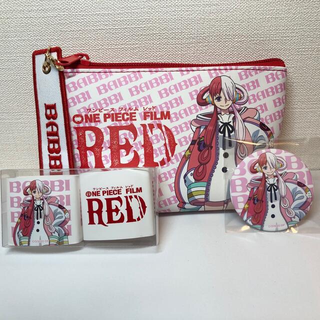 ワンピース　FILM RED ウタ　babbi  ポーチ　缶バッジ エンタメ/ホビーのアニメグッズ(バッジ/ピンバッジ)の商品写真