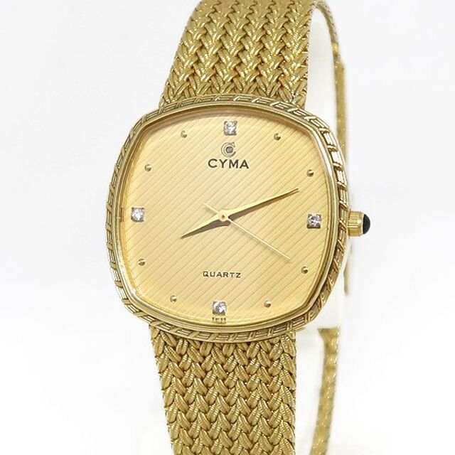 CYMA(シーマ)のもりもり38様専用　美品 CYMA シーマ 4P ダイヤモンド クォーツ 時計 メンズの時計(腕時計(アナログ))の商品写真
