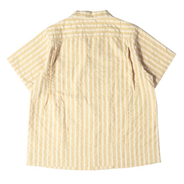 VISVIM(ヴィスヴィム)のvisvim ビズビム シャツ ストライプ リネン コットン オープンカラー 半袖シャツ WEBER SHIRT S/S STRIPES 22SS ベージュ 4 トップス 【メンズ】【R001】 メンズのトップス(シャツ)の商品写真