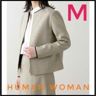 ヒューマンウーマン(HUMAN WOMAN)の【31900円→8000円】HUMAN WOMAN ヒューマンウーマンジャケット(ノーカラージャケット)