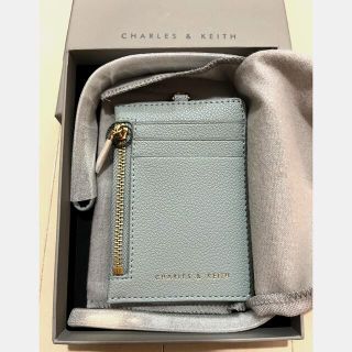 チャールズアンドキース(Charles and Keith)のジップディティール カードホルダー Light Blue(パスケース/IDカードホルダー)