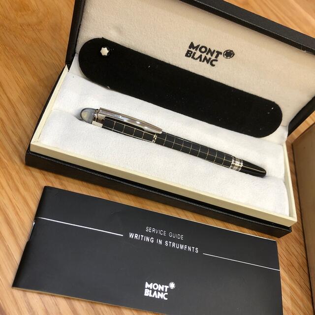 美品。MONTBLANC モンブラン ボールペン ブラックシルバーチェック 4