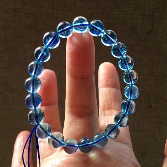 ⭐︎【天然】アクアマリン ブレスレット8.6mm 最善 13622円引き www