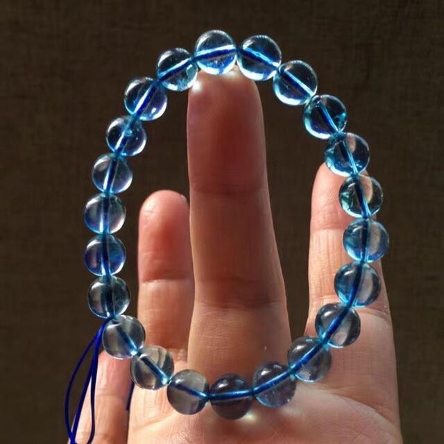 買取店舗 ⭐︎【天然】アクアマリン ブレスレット8.6mm ブレスレット