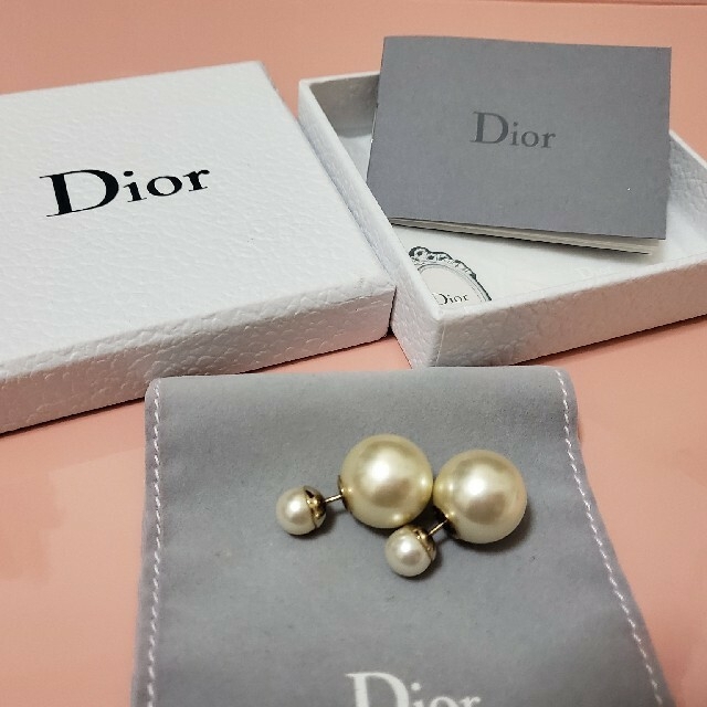 [美品] Dior ディオール トライバル パール ピアス