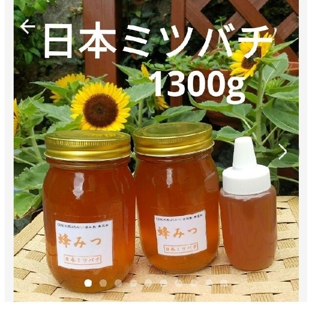 日本ミツバチの蜂蜜 1300g   570×2本  160×1本