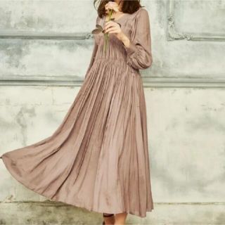 ハーリップトゥ(Her lip to)のher lip to Side Bow Vintage Twill Dress(ロングワンピース/マキシワンピース)