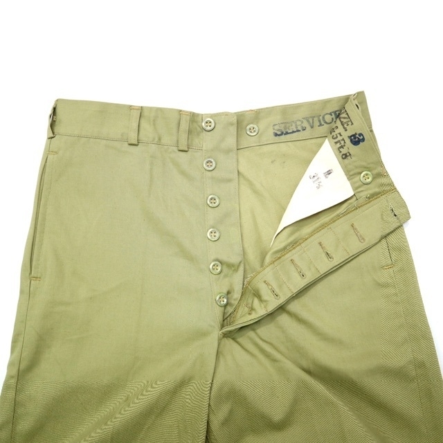 デッドストック 40s ビンテージ カナダ軍 パンツ チノパン デッドストック 40s ビンテージ カナダ軍 パンツ チノパン
