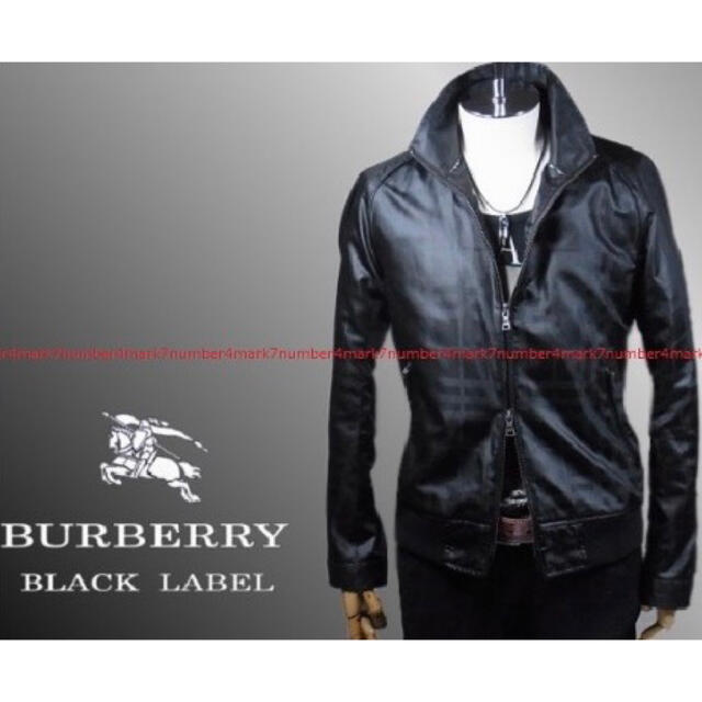 BURBERRY BLACK LABEL(バーバリーブラックレーベル)のバーバリーブラックレーベル 限定 シャドーチェック柄 トラックジャケット M 黒 メンズのジャケット/アウター(ナイロンジャケット)の商品写真