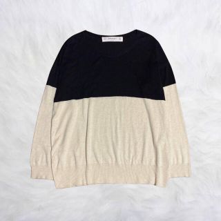 ZARA♡配色バイカラーニットS♡韓国ファッション