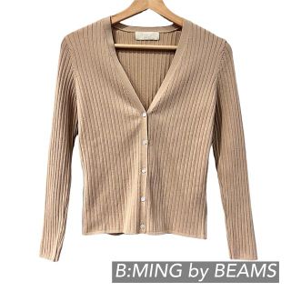 ビーミング ライフストア バイ ビームス(B:MING LIFE STORE by BEAMS)の【お値下げ】【美品】B:MING by BEAMS ベージュ　カーディガン(カーディガン)