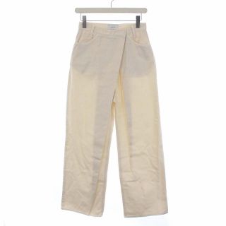 クラネ(CLANE)のクラネ 田中みな実 21SS ラップデニムパンツ ジーンズ ワイド 0 XS 白(デニム/ジーンズ)