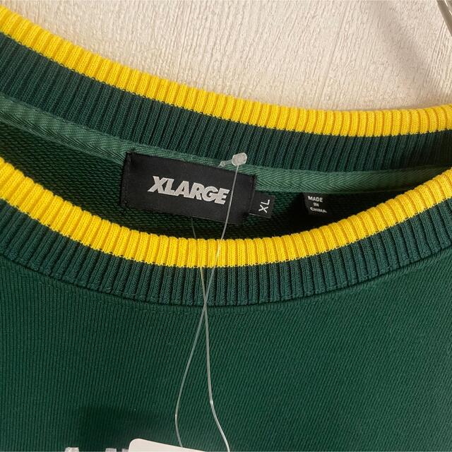 【新品、タグ付き】XLARGE チームロゴ 2トーンクールネック スウェット