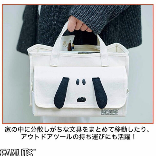 SNOOPY(スヌーピー)のSPRiNG 2022年2月号 スヌーピー おかたづけバッグ ティッシュケース インテリア/住まい/日用品のインテリア小物(ティッシュボックス)の商品写真