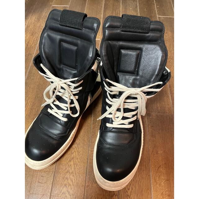 最新最全の Rick Owens 専用 RickOwens リックオウエンス ジオバスケットスニーカー 黒 42 スニーカー 