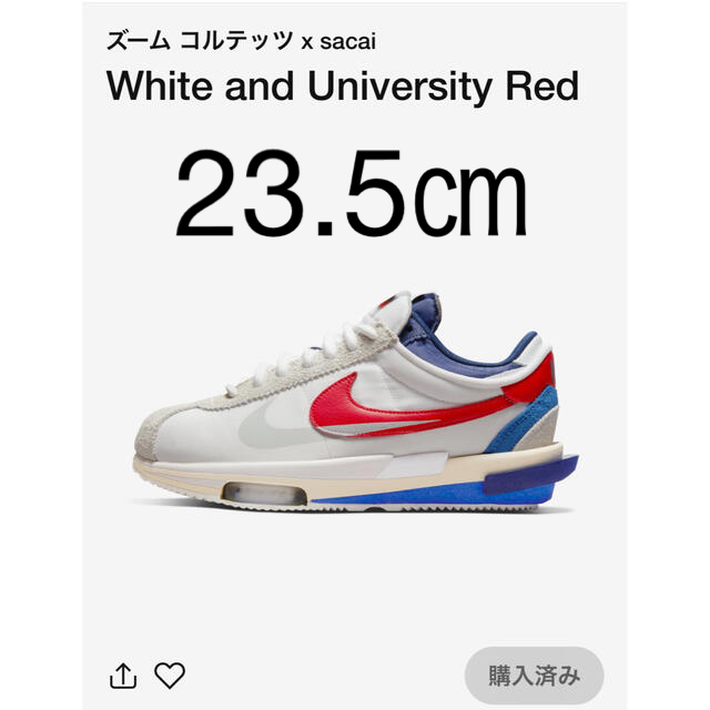日/祝も発送 新品 sacai × Nike Zoom Cortez 23.5cm | dizmekaro.com