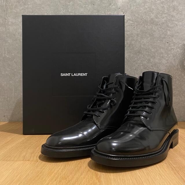 最高 LaurentサンローラARMY20 極美品Saint LACE BOOT UP ブーツ - www