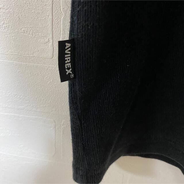 AVIREX(アヴィレックス)のアビレックス  VネックTシャツ　黒　Sサイズ メンズのトップス(Tシャツ/カットソー(半袖/袖なし))の商品写真