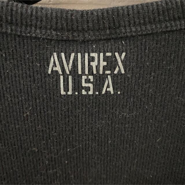 AVIREX(アヴィレックス)のアビレックス  VネックTシャツ　黒　Sサイズ メンズのトップス(Tシャツ/カットソー(半袖/袖なし))の商品写真