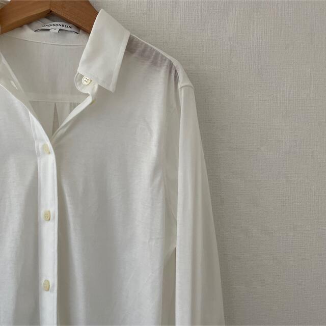 未使用 美品♡マディソンブルー Giza コットン マダムシャツ 白 未使用 美品♡マディソンブルー Giza コットン マダムシャツ 白