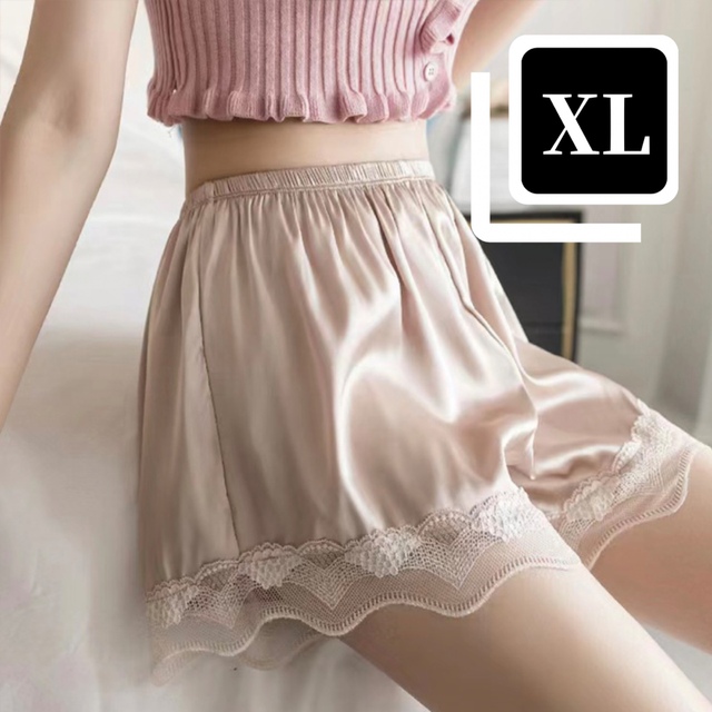 新色【Beige*】 XLサイズ【普通郵便】レース付きペチコート♡ レディースの下着/アンダーウェア(ショーツ)の商品写真