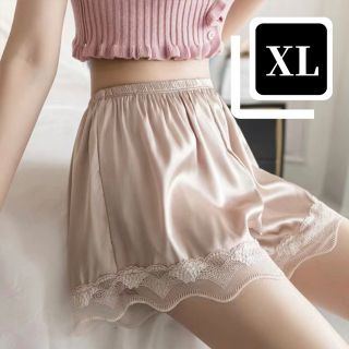 新色【Beige*】 XLサイズ【普通郵便】レース付きペチコート♡(ショーツ)