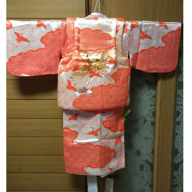 《未使用 想美一お宮参り着物 》100日お祝着 (東京和装製品)